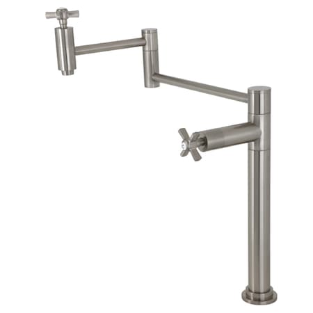 Deck Mount Pot Filler, Brushed Nickel